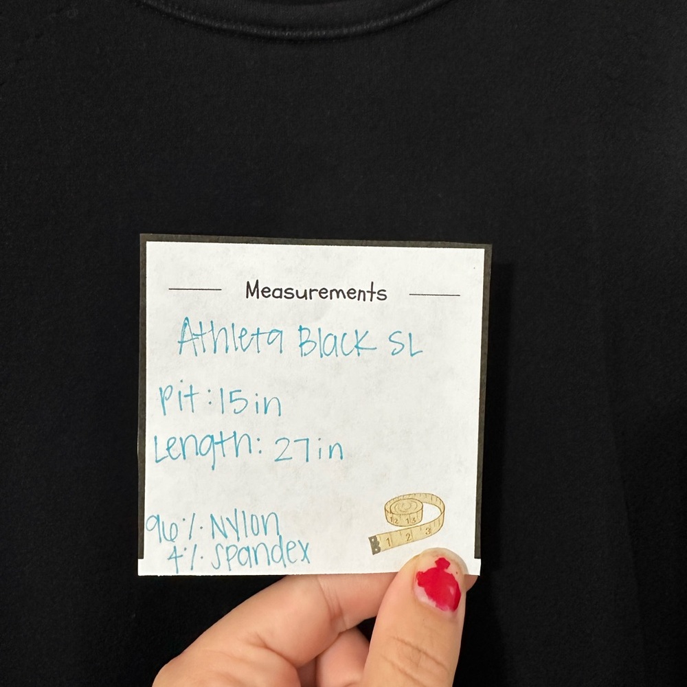 Athleta Women’s Speedlight Seamless Tee in Black Size Small Athletic top - Picture 6 of 6